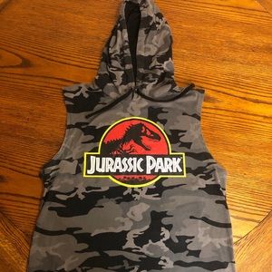 Jurassic park sleeveless hoodie Clearance